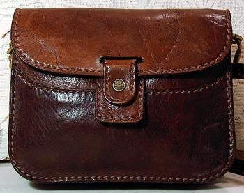 La Prada Granello Vintage Leather shoulder Bag  