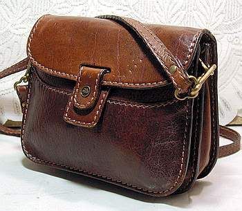 La Prada Granello Vintage Leather shoulder Bag  
