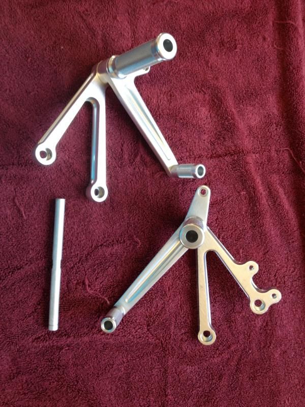 Billet Monster Rear Sets & 749 forks & shims for SBK conversion