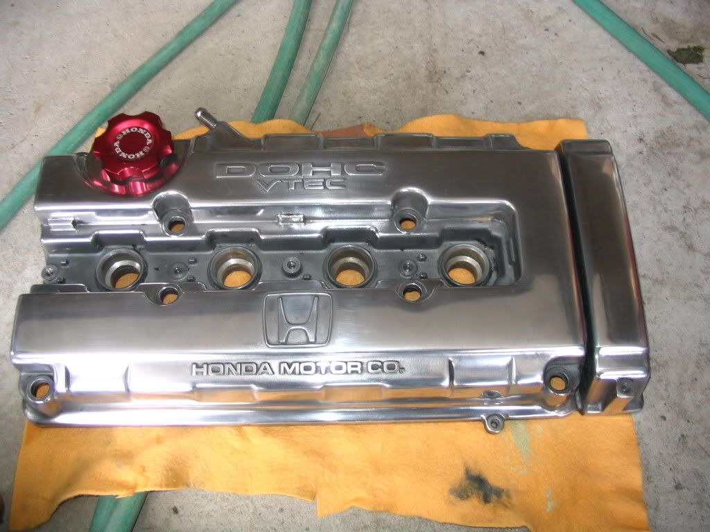 How to polish a valve cover honda #1