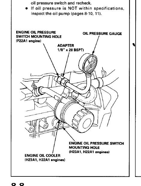 Honda oil pressure sending unit