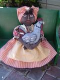 Primitive folk art Easter Mammy Doll OOAK