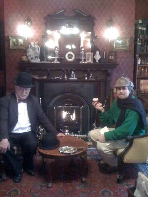David as Sherlock Holmes, with Dr. Watson