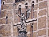  Close up on Mumbai train station (angel sculpture)