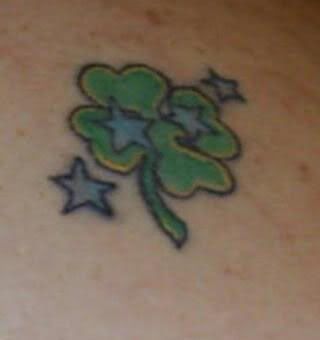 Irish shamrock clover tattoo