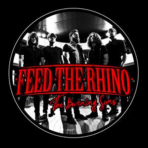 Feed The Rhino - Burning Sons Round Sticker Feed The Rhino - Burning Sons Round Sticker