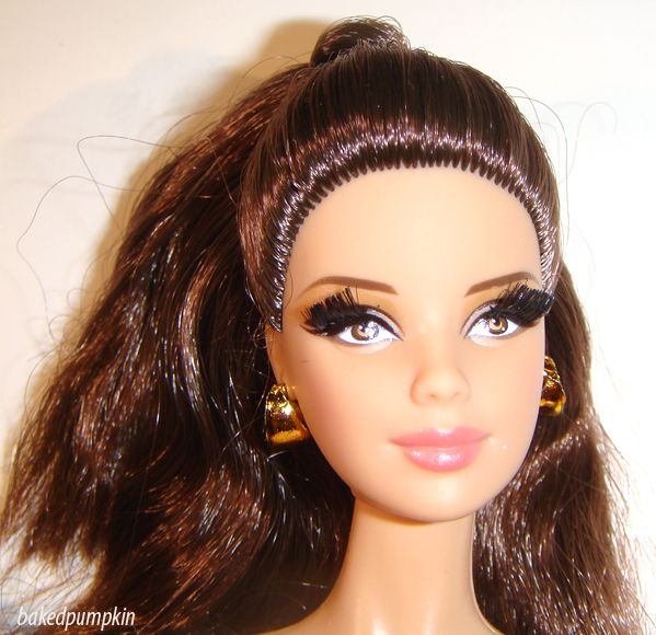 Nude Barbie Long Brunette Nude Barbie Model Muse Doll Rooted Eyelashes 