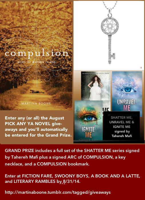 Compulsion by Martina Boone Grand Prize Giveaway
