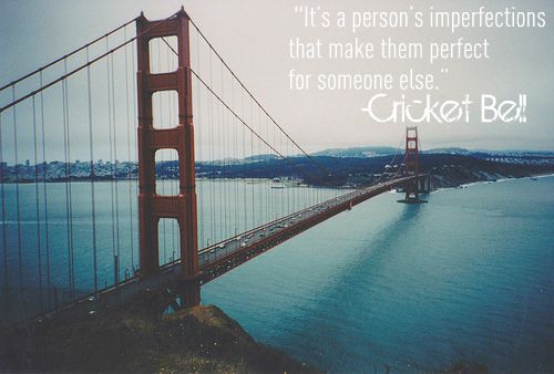 Cricket Bell Imperfections Quote from Lola and the Boy Next Door by Stephanie Perkins