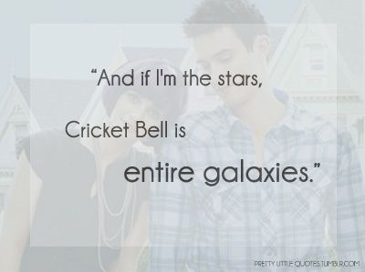 Cricket Bell Galaxies Quote from Lola and the Boy Next Door by Stephanie Perkins