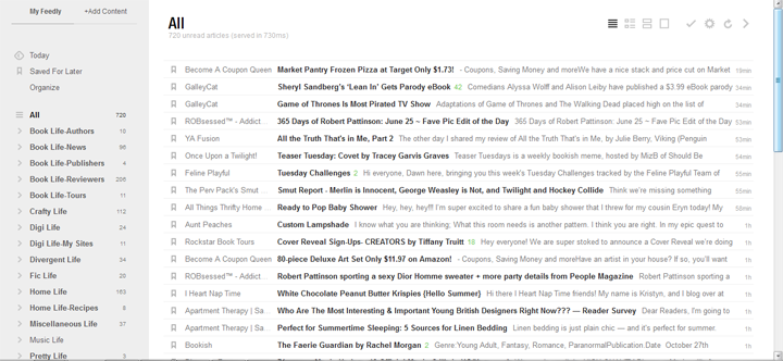 Feedly List View
