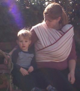 Second baby in a woven wrap.