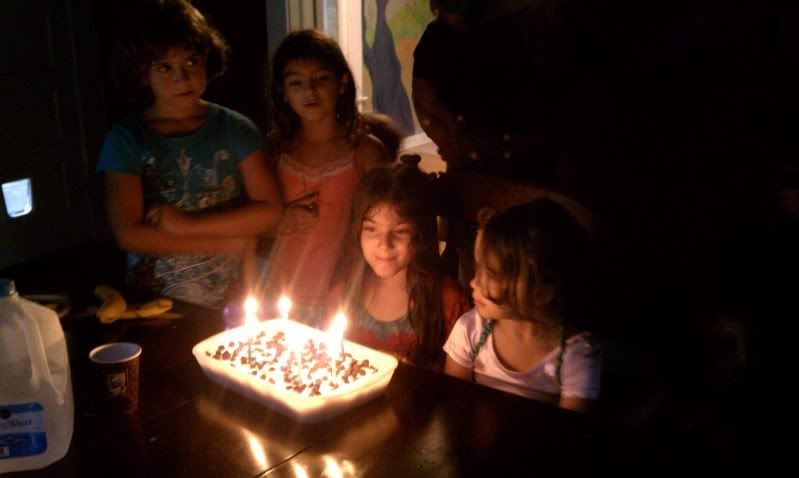 Birthday girl with seven candles
