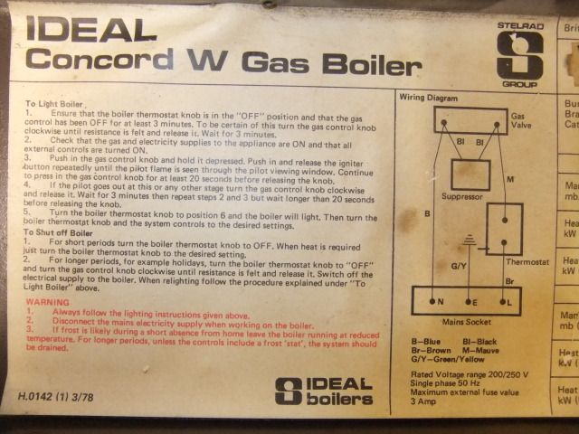 Ideal Concord Wrs 255 Central Heating Boiler Manual Uk