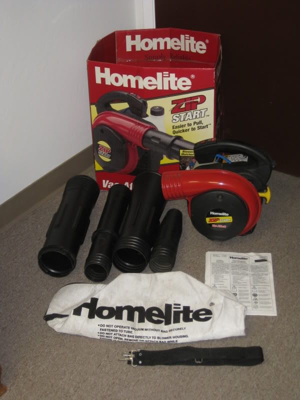 HOMELITE ZIP START VAC ATTACK LEAF BLOWER / VACUUM