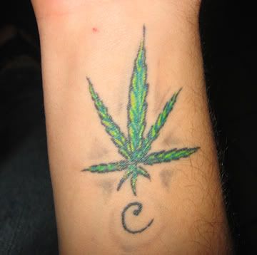 marijuana tattoos. Marijuana Leaf: To avoid