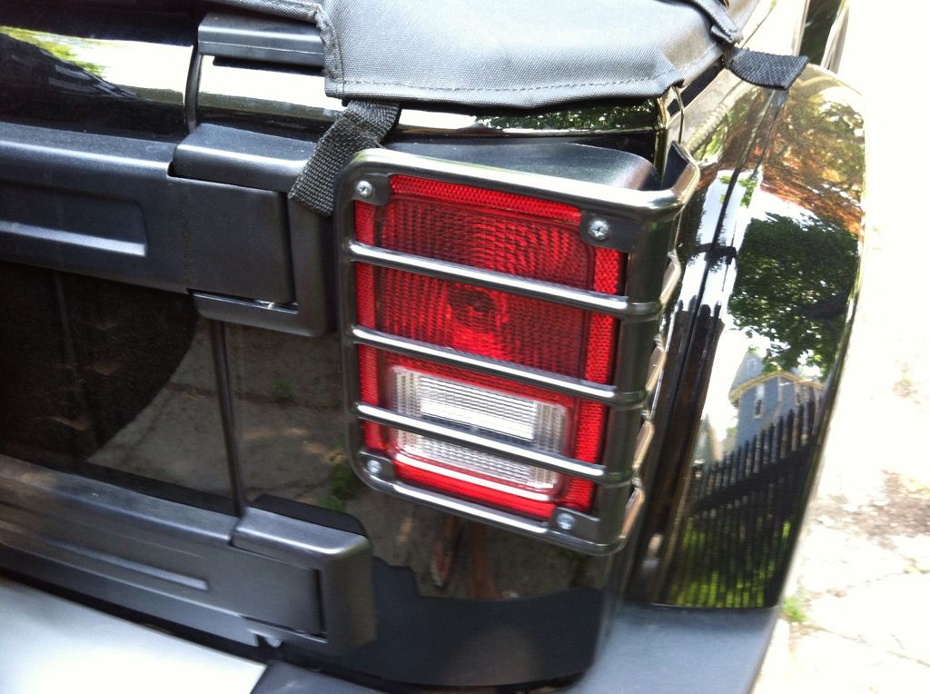 Jeep wrangler jk tail light guards 07-12 black #2