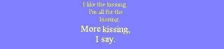 kissing