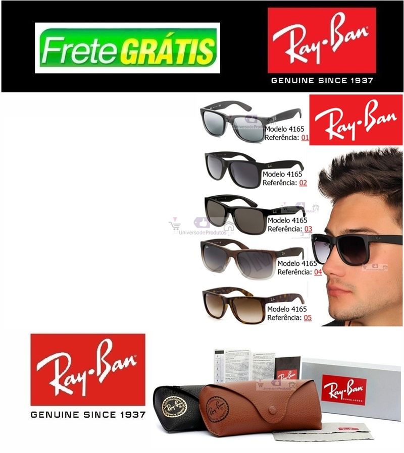 oculos ray ban justin 4165 polarizado oculos ray ban justin 4165 polarizado