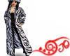 Zebra Fur Trench Coat for Women