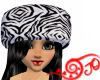 Zebra Fur Hat for Women or Men