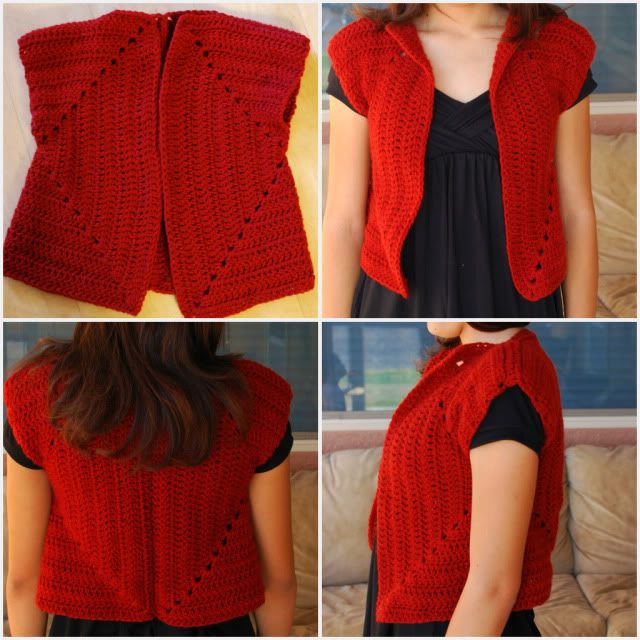 free crochet pattern, vest, bolero, shrug, summer sweater
