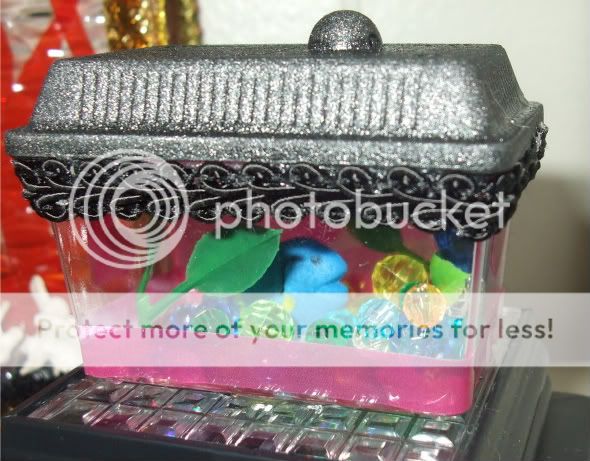 Doll house fish tank miniature aquarium fish tank accessories lights 