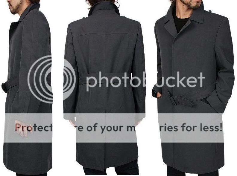 MENS VINTAGE MILITARY PEA COAT JACKET TRENCH ARMY REEFER RAIN OVERCOAT ...