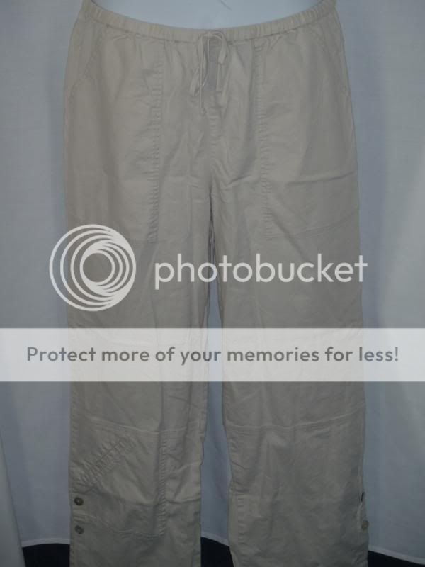 Chicos Design linen pants suit shirt size 2 12 14  