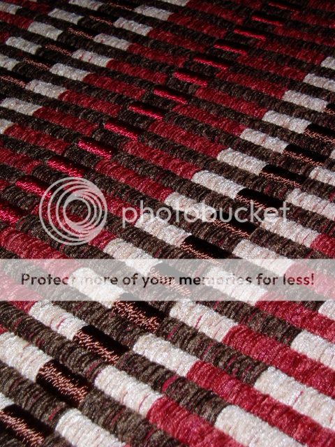 KITCHEN BATHROOM BATH RED BROWN TAN SATIN CORD COTTON RUG MAT  