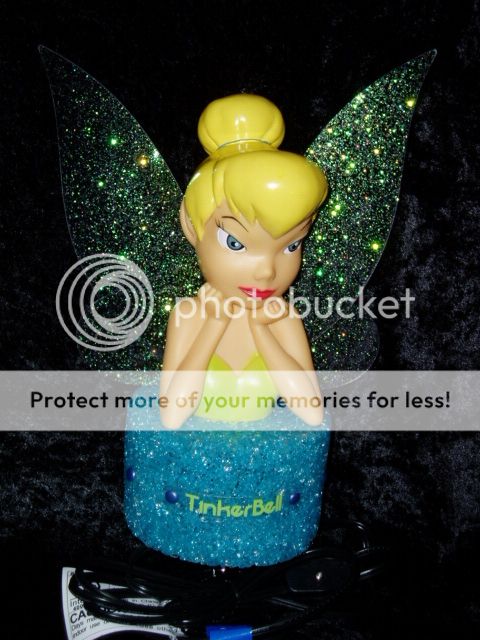 DISNEY PRINCESS FAIRIES TINKERBELL TABLE DRESSER LAMP  