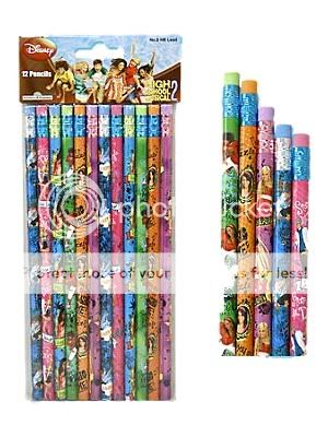 Disney's Character Assorted 2 Pencils Hannah Montana or High School Musical