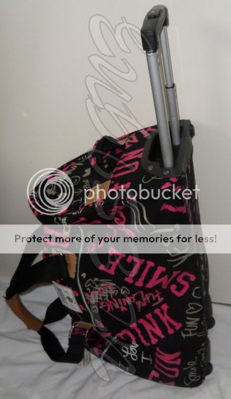 New Pink Victoria's Secret Monogram Luggage Duffle Bag