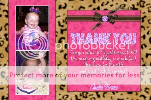 Leopard Cheetah 1st First Birthday Party Invitations  