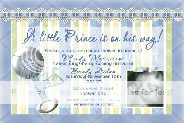 Stroller Fun Baby Shower Invitations Unisex Boy Girl  