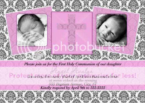  SHOWER INVITATION OR BABY ANNOUNCEMENT CAN BE CONVERTED TO A BAPTISM 