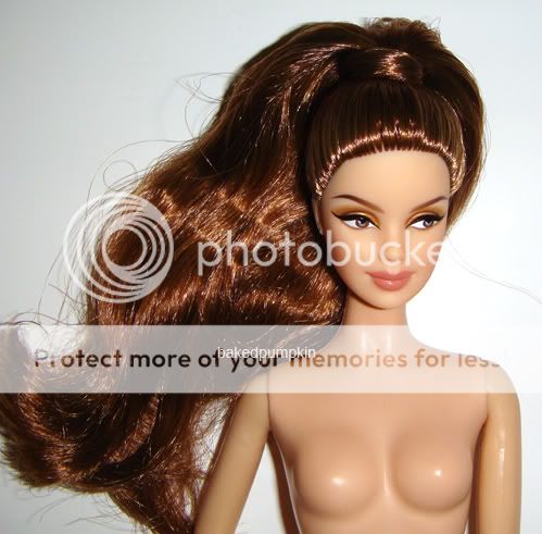 Nude Barbie Brown Haired Ponytail Model Muse Doll BB
