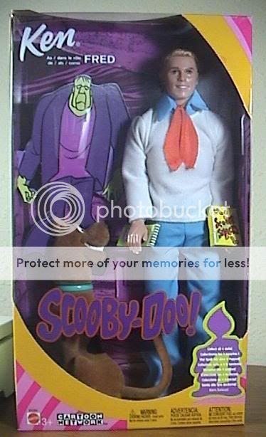 Scooby Doo Ken as Fred Barbie Doll, Brand New, Never Removed From Box 