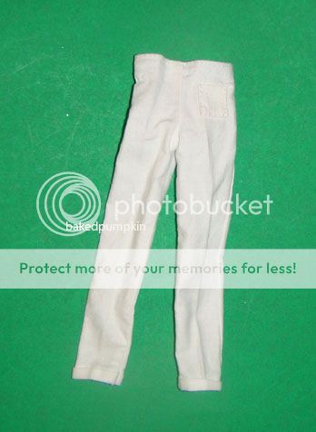 Ken Doll Sized Fashion White Pants for Ken Dolls Reproduction MF