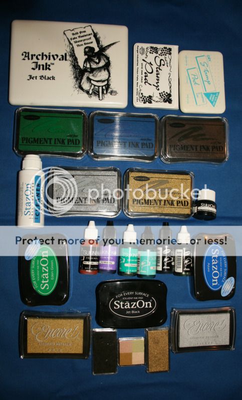 Lot of Ink & Stamp Pads   Staz On Solvent, Pigment Ink, Encore 